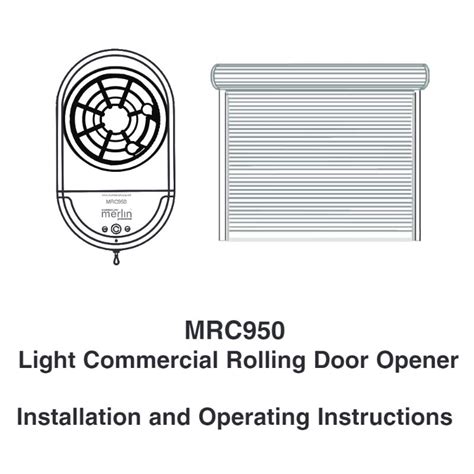 merlin roller door manual